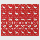 White Caribbean Rentier Christmas Custom Red Geschenkpapier (Flach)