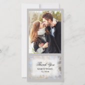 White Carnation Floral Wedding Vielen Dank Dankeskarte (Vorderseite)