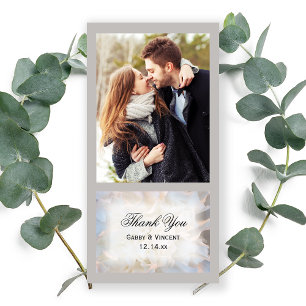 White Carnation Floral Wedding Vielen Dank Dankeskarte