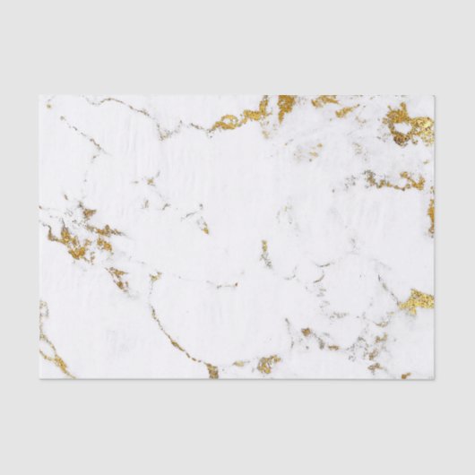White Carrara Gold Stone Minimal Gray Stone Marmor Seidenpapier (Vorderseite)