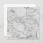 White Carrara Marble Gold Classic Personalisiert (Vorne/Hinten)