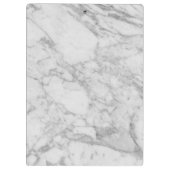 White Carrara Marble Gold Classic Personalisiert Klemmbrett (Rückseite)