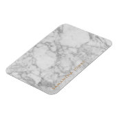 White Carrara Marble Gold Classic Personalisiert Magnet (Linke Seite)