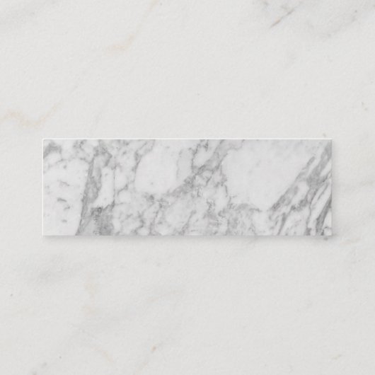 White Carrara Marble Gold Classic Personalisiert Mini Visitenkarte (Rückseite)