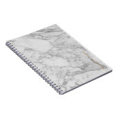 White Carrara Marble Gold Classic Personalisiert Notizblock (Rechte Seite)