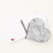 White Carrara Marble Gold Classic Personalisiert Notizblock (Innenseite)