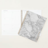 White Carrara Marble Gold Classic Personalisiert Planer (Anzeige)