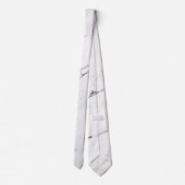 White Carrara Marble Wedding Trauzeugen Krawatte (Rückseite)