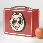 White Cartoon Cat Metall Brotdose (Beispiel)