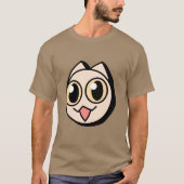 White Cartoon Cat T-Shirt (Vorderseite)