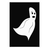 White Cartoon Ghost Fotodruck (Vorne)