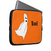 White Cartoon Ghost Laptopschutzhülle (Vorne Rechts)