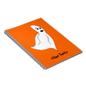 White Cartoon Ghost Notizblock (Rechte Seite)