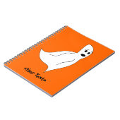 White Cartoon Ghost Notizblock (Linke Seite)