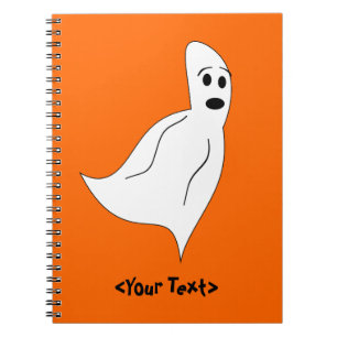 White Cartoon Ghost Notizblock
