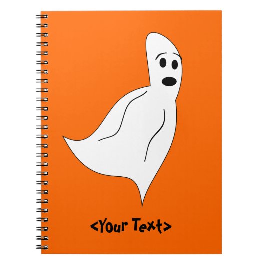 White Cartoon Ghost Notizblock (Vorderseite)
