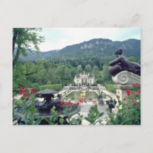 White Castle Linderhof Blume Postkarte