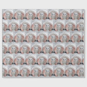 White Cat and Human Feet Under a Duvet Geschenkpapier (Flach)