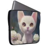 WHITE CAT ART LAPTOP SLEEVE (Vorne Rechts)
