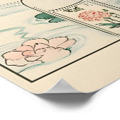 White Cat Bathtub Print, Ukiyo-e Japanese Art Poster (Ecke)