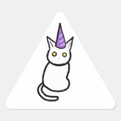 White Cat Celebration Sticker (Vorderseite)