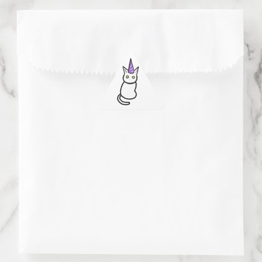White Cat Celebration Sticker (Tasche)