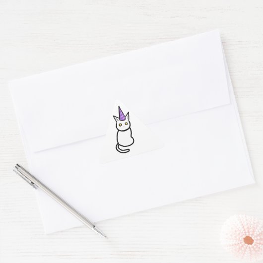 White Cat Celebration Sticker (Umschlag)