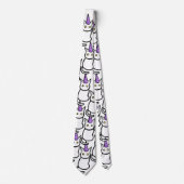 White Cat Celebration Tie Krawatte (Vorderseite)