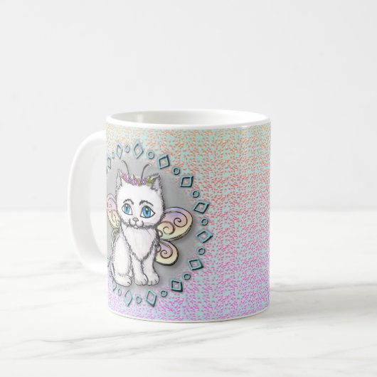 White Cat Fairy Tasse (Vorderseite Links)