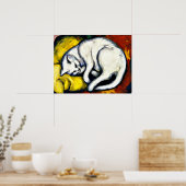 White Cat, fine art, Poster (Küche)