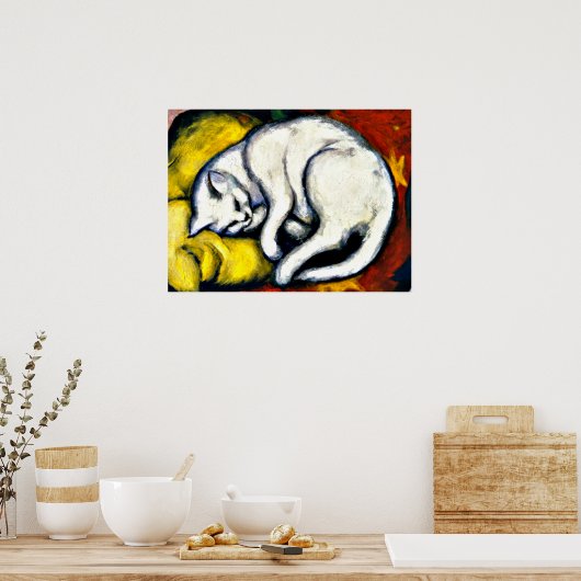 White Cat, fine art, Poster (Küche)