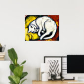 White Cat, fine art, Poster (Heimbüro)