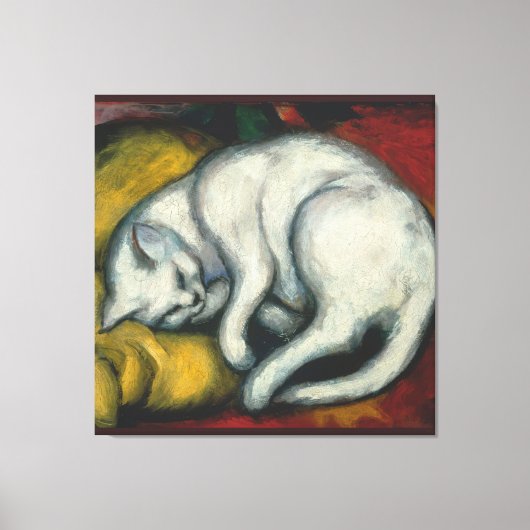 White Cat, Franz Marc Leinwanddruck (Vorderseite)