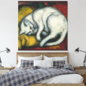 White Cat, Franz Marc Leinwanddruck (Insitu (Schlafzimmer))