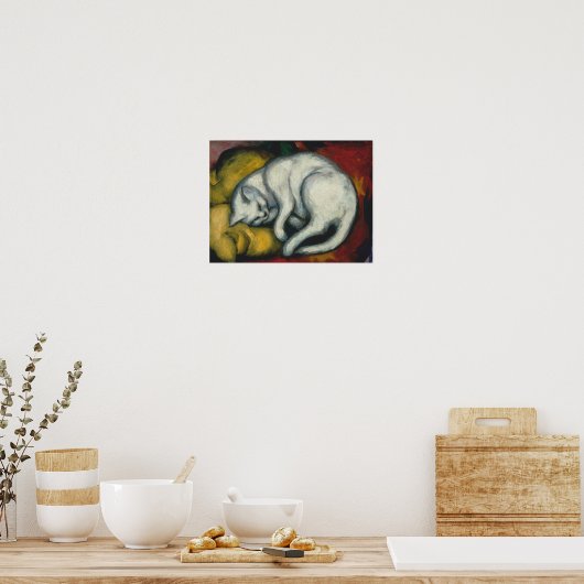 White Cat, Franz Marc Poster (Küche)