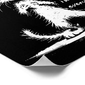 White Cat It's Fine I'm Fine Everything Is Fine Fu Poster (Ecke)