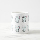 White Cat Kitten Design - Adortable Animal Lover Kaffeetasse (Mittel)