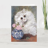 White Cat Louis Wain Karte (Vorderseite)