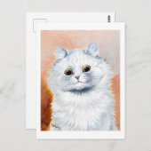 White Cat, Louis Wain Postkarte (Vorne/Hinten)