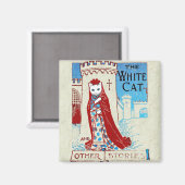 White Cat Magnet (Vorderseite/Rückseite)