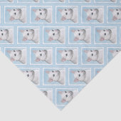 White Cat Malerei - Niedliche Original Cat Art Seidenpapier (Ausschnitt)