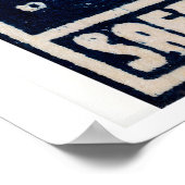 White Cat Matchbox Art Print, Indian Vintage Folk Poster (Ecke)