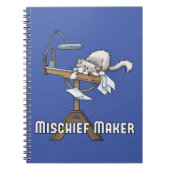 White Cat Mischief Maker Notebook Notizblock (Vorderseite)