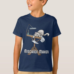 White Cat Mischief Maker T - Shirt