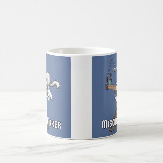 White Cat Mischief Maker Tasse (Mittel)