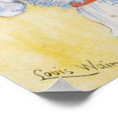 White Cat mit Schürze, Louis Wain Poster (Ecke)