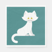 White Cat Napkins Serviette (Vorderseite)