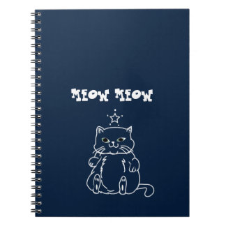 White Cat Notebook Notizblock