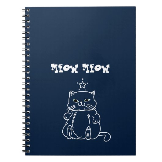 White Cat Notebook Notizblock (Vorderseite)