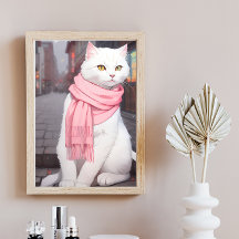 White Cat Pink Outfit Herbst Winter Manga Manga MA